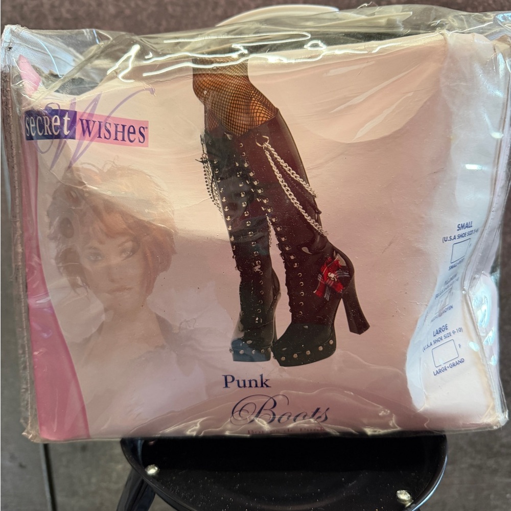 Secret Wishes Punk Boots Costume Boots in Black